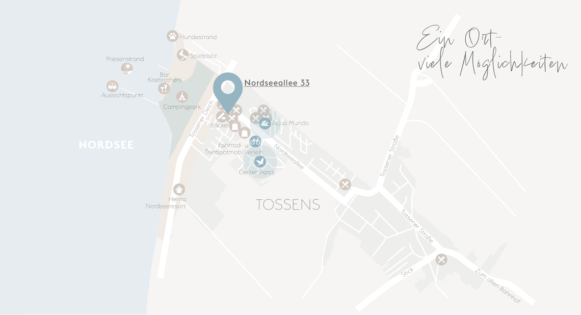 Buy holiday flat North Sea Tossens micro location