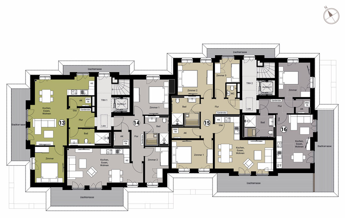 Buy holiday flat Baltic Sea Grömitz floor plan top floor