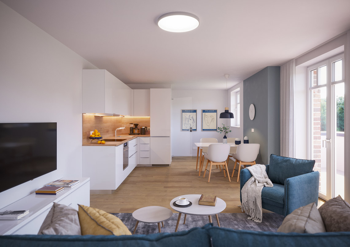 Buy holiday flat Baltic Sea Grömitz living room