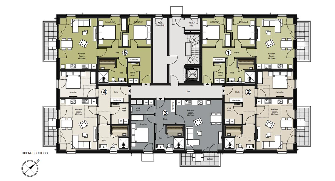 Buy holiday flat Tossens North Sea floor plan upper floor