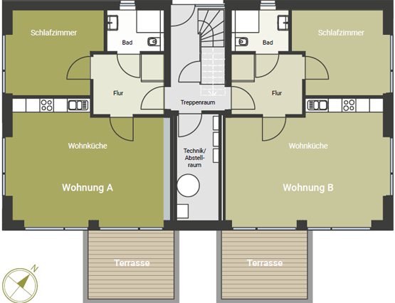 Buy holiday flat North Sea ground floor