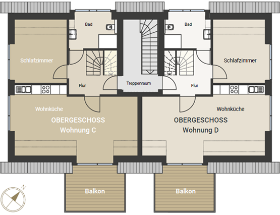 Buy holiday flat North Sea top floor