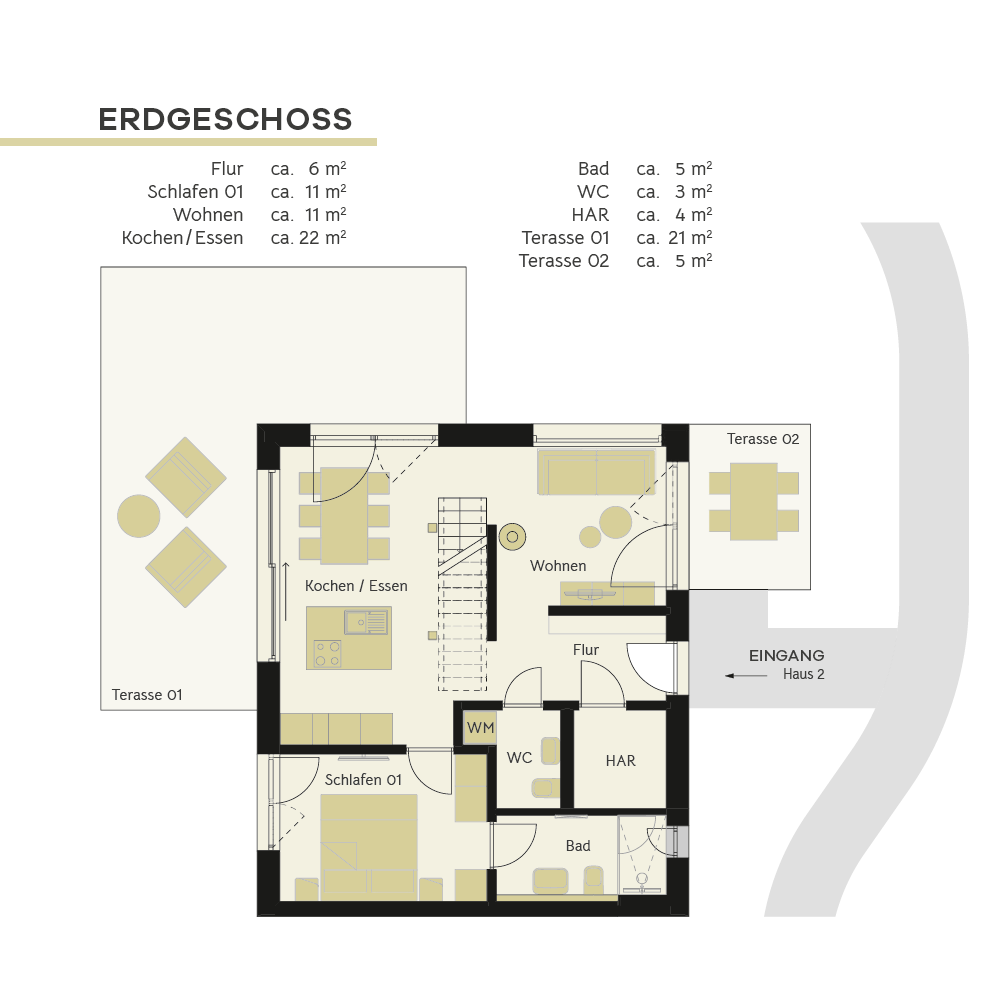 Ferienhaus kaufen Rügen Haus 2 Grundriss Erdgeschoss