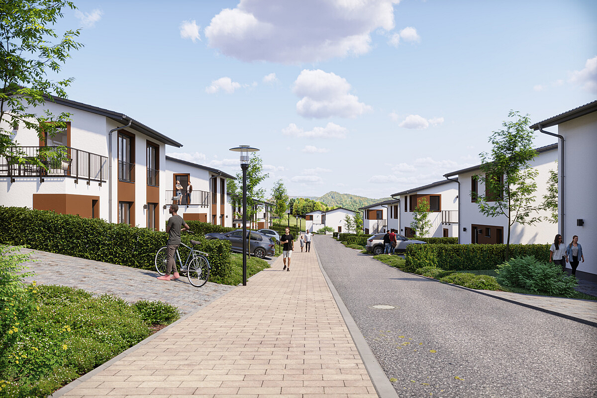 Haus Kauf 34549 Hemfurth am Edersee Blick die Straße herunter