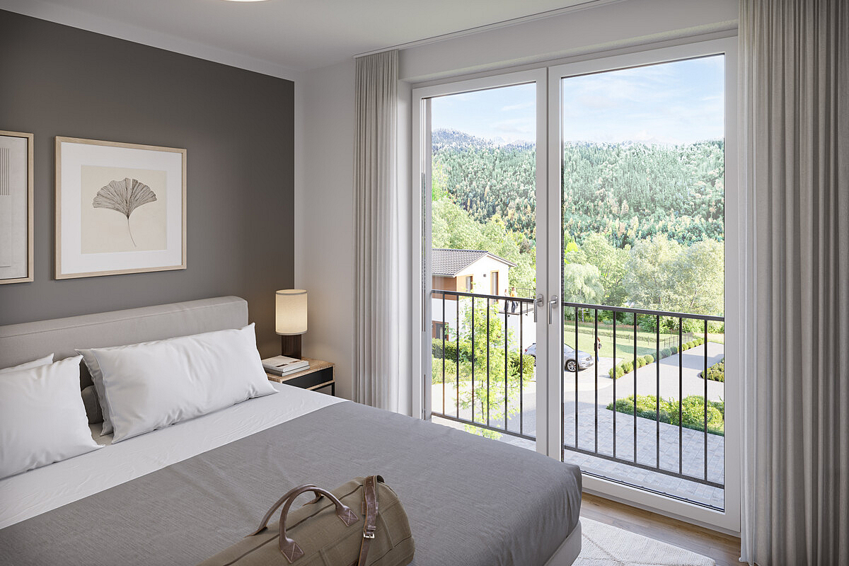 Haus Kauf 34549 Hemfurth am Edersee Schlafzimmer mit Einrichtung