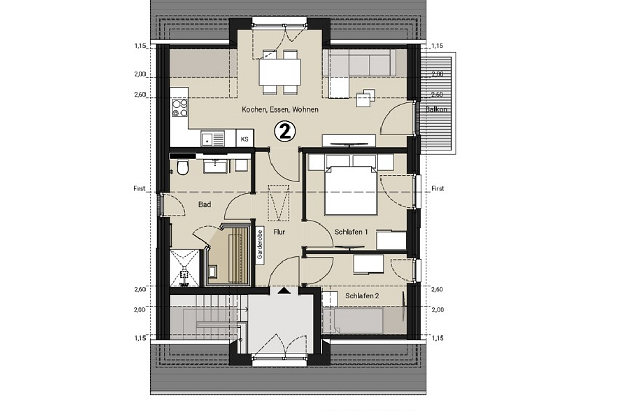 Wohnung Kauf 26969 Butjadingen / Tossens Einzelhaus - WE 2 - Dachgeschoss