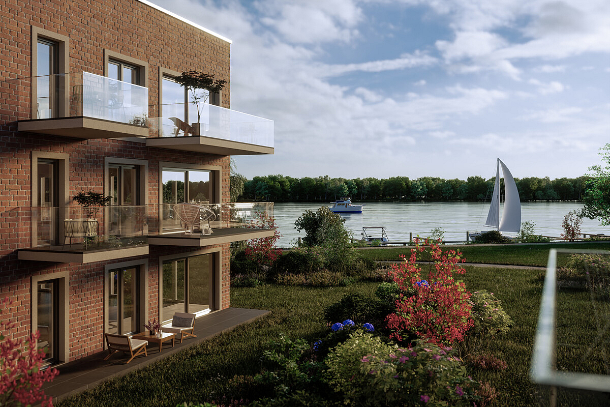 Wohnung Kauf 16816 Neuruppin Außenansicht Sonnenufer Blick aufs Wasser