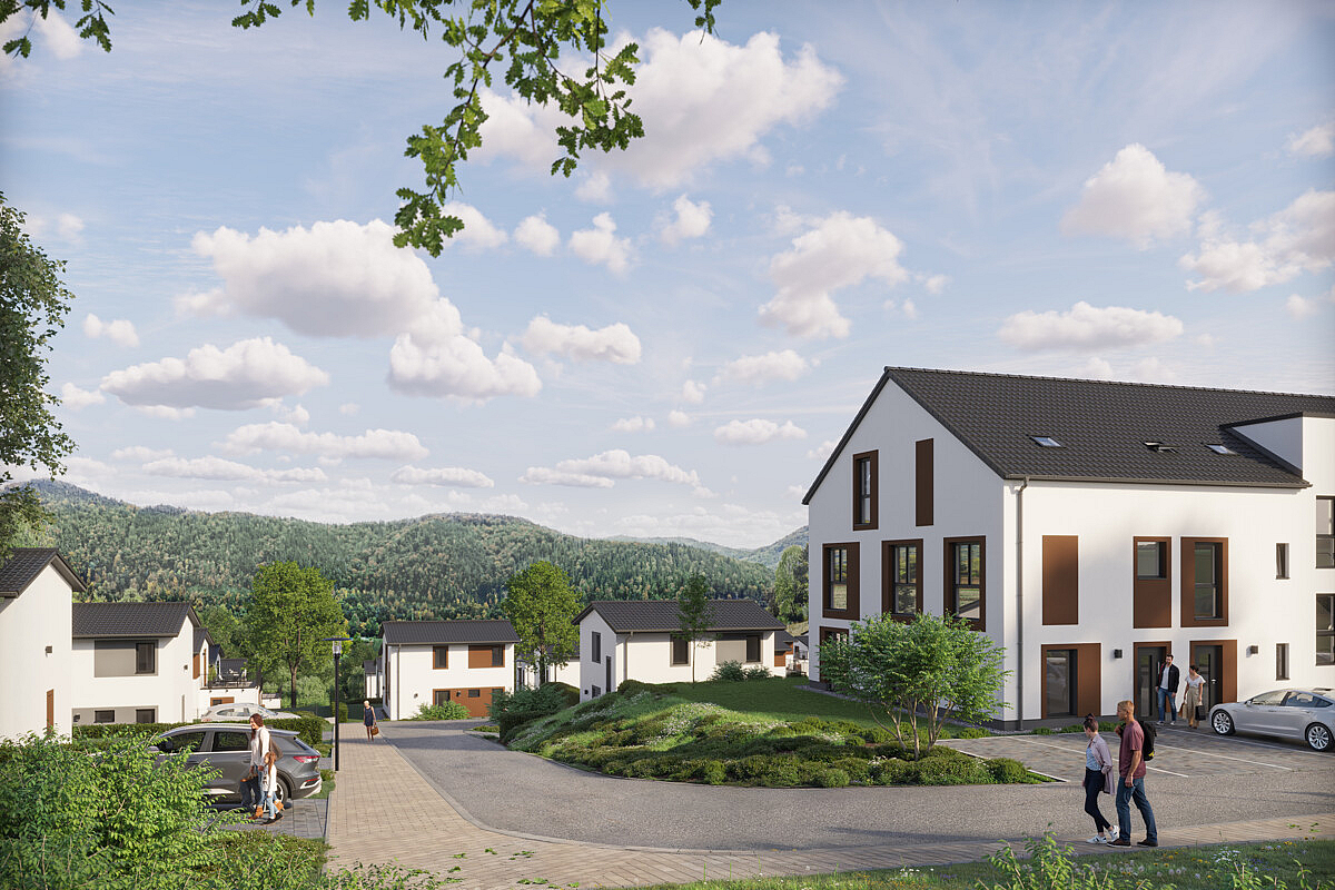 Wohnung Kauf 34549 Hemfurth am Edersee Außenansicht Mehrparteienhaus Blick nach Südosten