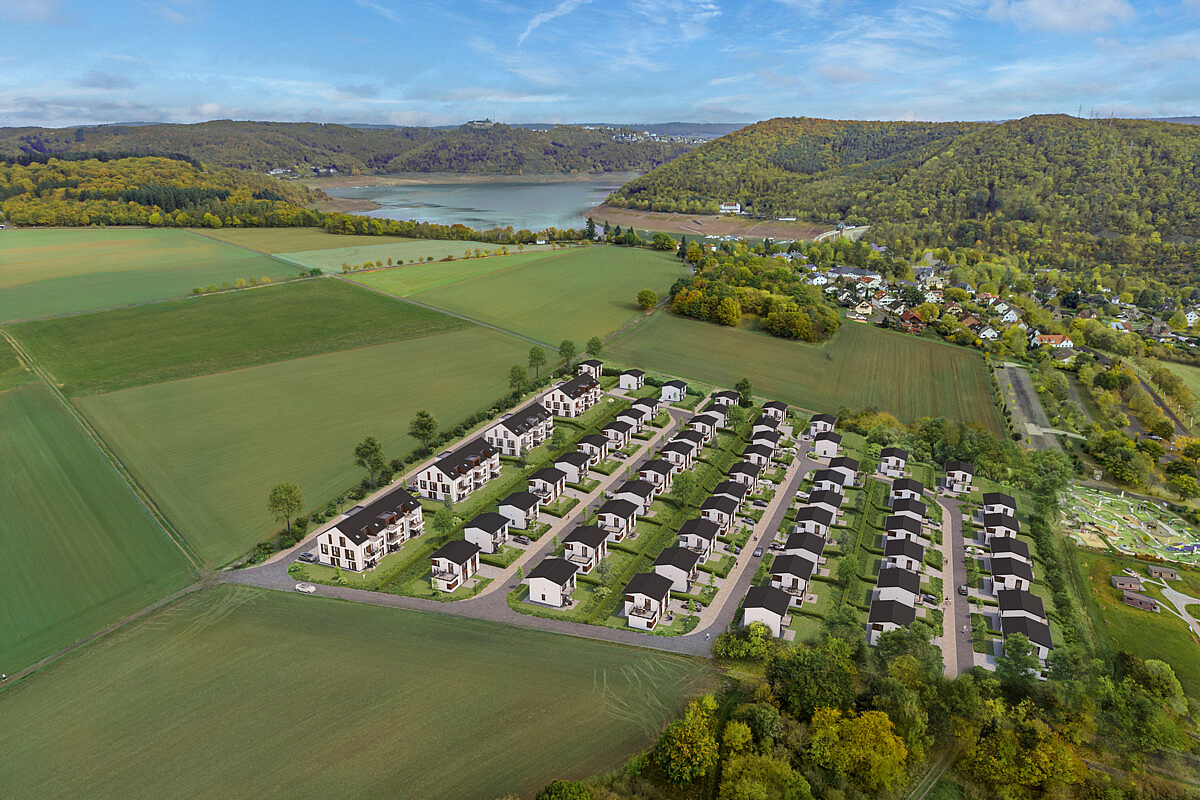 Haus Kauf 34549 Hemfurth am Edersee Urlaubsquartier am Edersee Blick auf den See