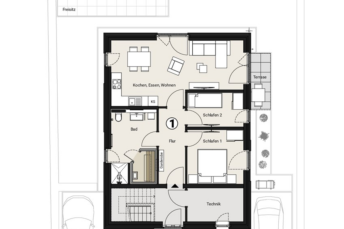 Wohnung Kauf 26969 Butjadingen / Tossens Einzelhaus - WE 1 - Erdgeschoss