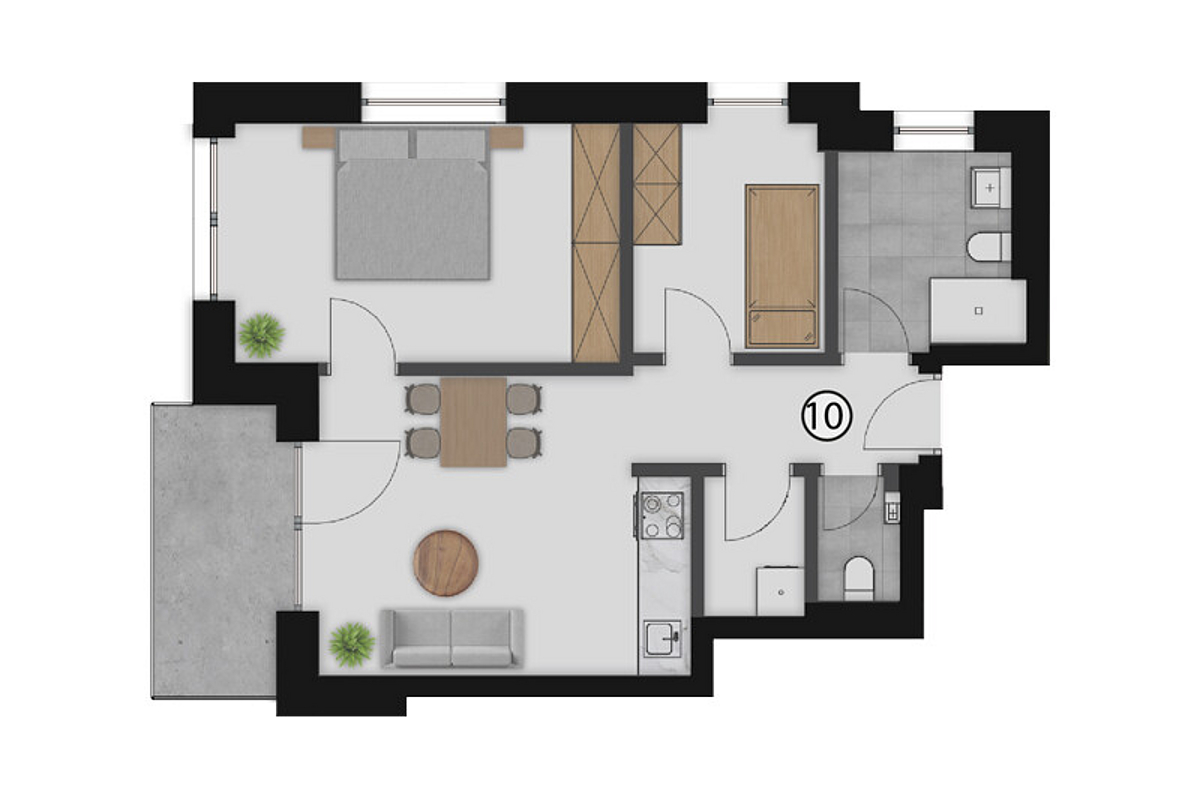 Wohnung Kauf 26969 Butjadingen / Tossens Grundriss DeichOase Rhynsweg Wohnung 10
