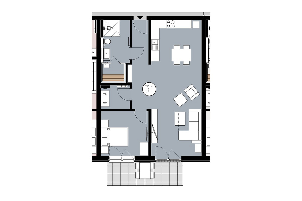 Wohnung Kauf 26969 Butjadingen / Tossens 16.31 WE 31 - Haus 2 - Erdgeschoss