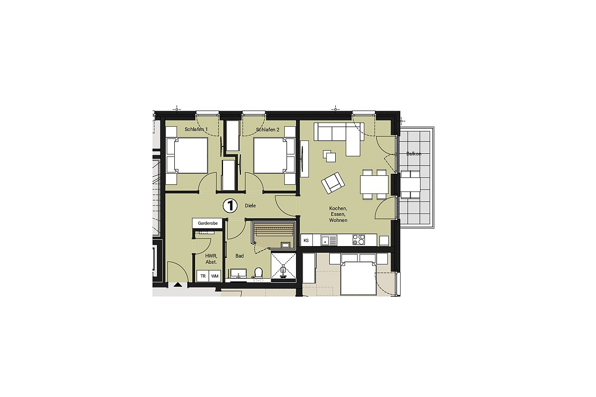 Wohnung Kauf 26969 Butjadingen / Tossens MPH - WE 1 - Obergeschoss