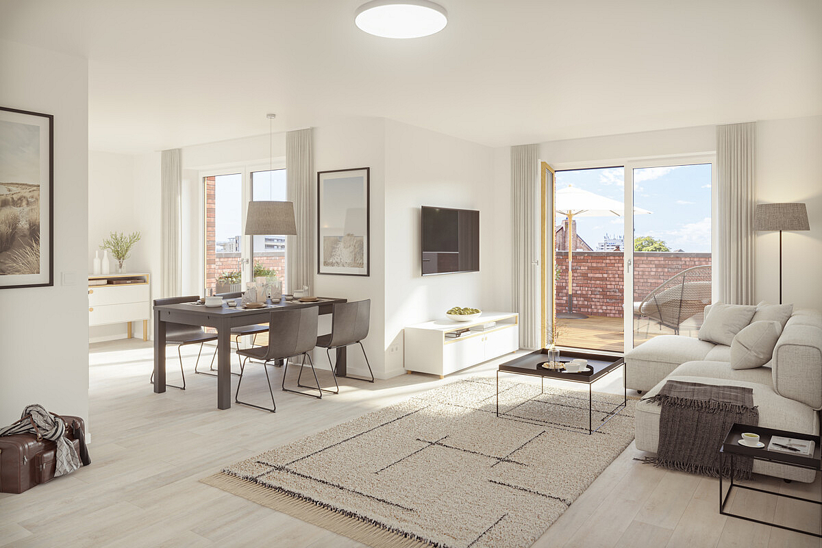Wohnung Kauf 23743 Grömitz Wohn und Essbereich in Wohnung Nr.8