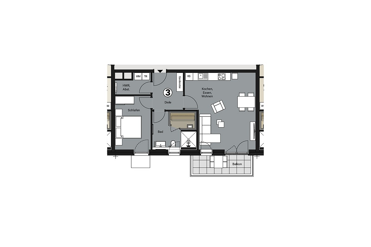 Wohnung Kauf 26969 Butjadingen / Tossens MPH - WE 3 - Obergeschoss